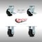 Service Caster 4 Inch Stainless Steel Polyolefin Caster Set with 2 Brakes/Swivel Lock 2 Rigid SCC-SS30S420-POB-TLB-BSL-2-R-2 - alternate 7